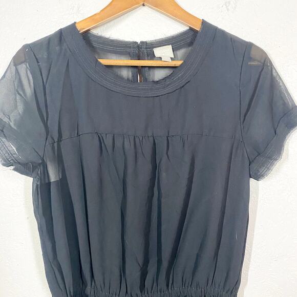 Converse Ruffled Cap Sleeve Tiered Mini Dress Whimsygoth Mesh Y2K Gauzy Cute - M - Picture 2 of 7